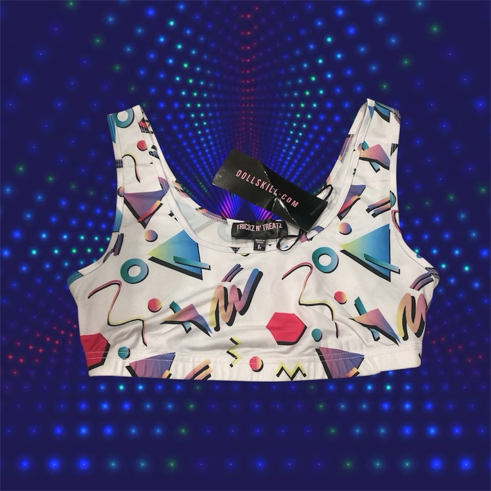 NWT Trick N Treatz by Dolls Kill Rave Styled Boogie Down Costume Top - Picture 2 of 2
